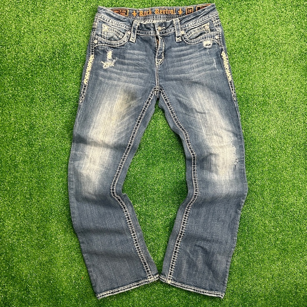 Irene Rock Revival Studded Flared Jeans